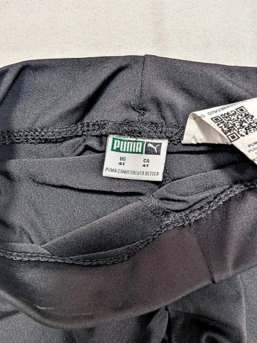 PUMA Kids Black Athletic Leggings Size 4T - Picture 3 of 4